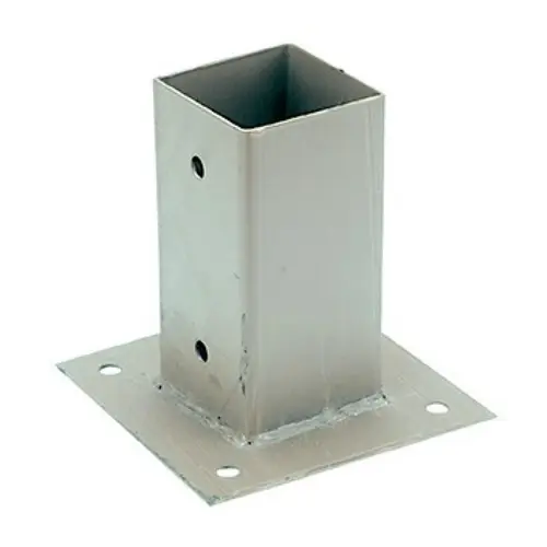 Pied d'ancrage plein pour sol dur Olg - Pour poteau de 7x7 cm