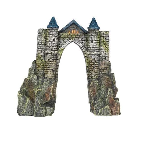 Décor d’aquarium château Camelot gris Europet Aqua Della - 18,8 cm