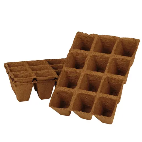 Ensemble de 36 godets en plaque biodégradables Jany - 4 x 5 cm