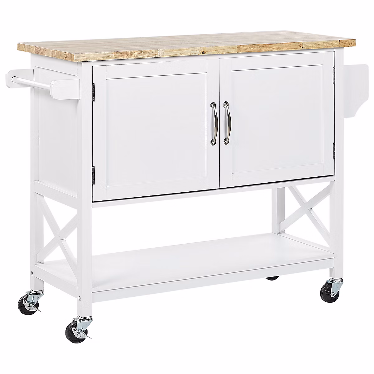 Chariot de cuisine enbois d'ingénierie blanc MELE – Réf. BIGSBSQTS2632375763